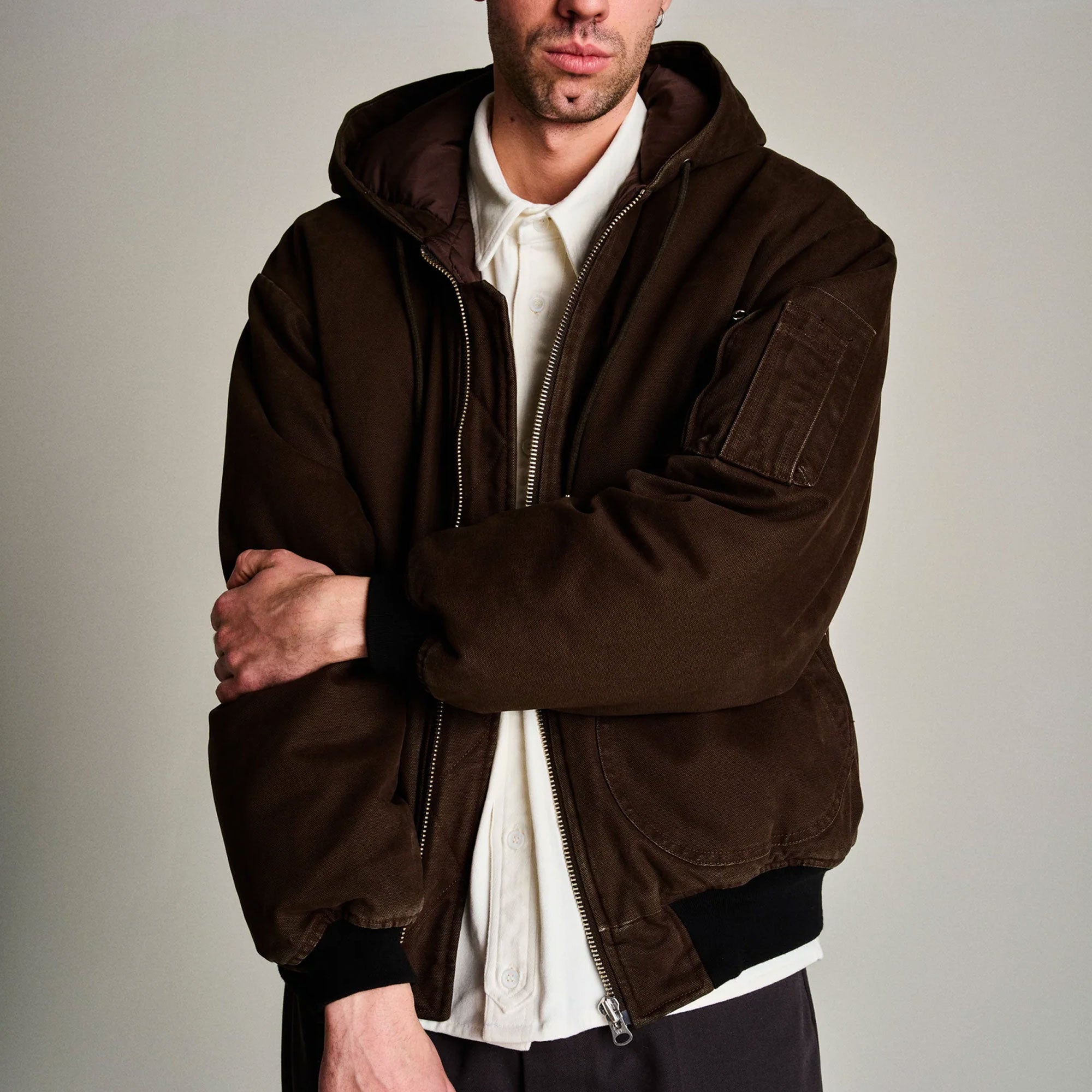 POP TRADING COMPANY - HOODED FLIGHT JACKET - DELICIOSO