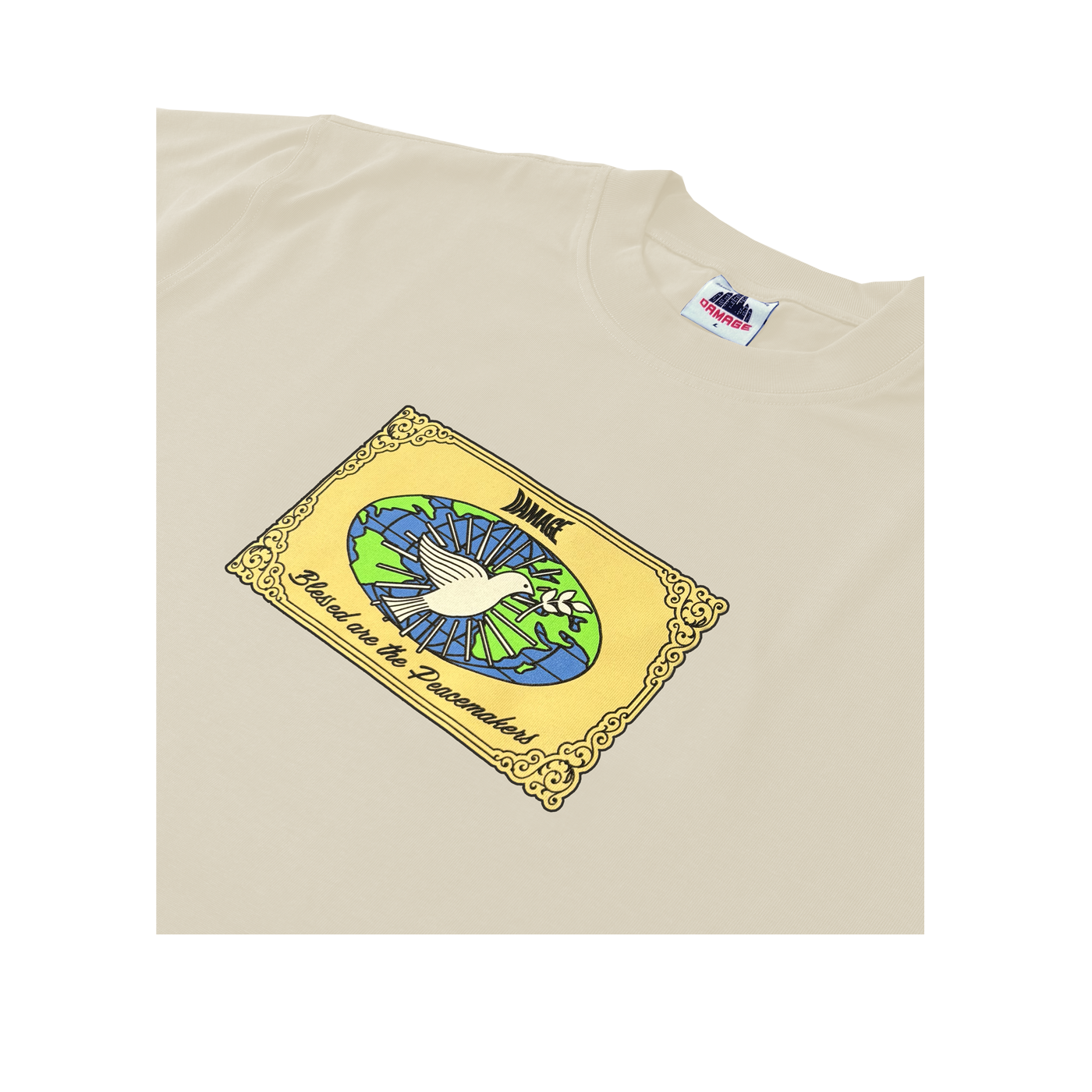 DAMAGE - PEACEMAKERS TEE - CREAM