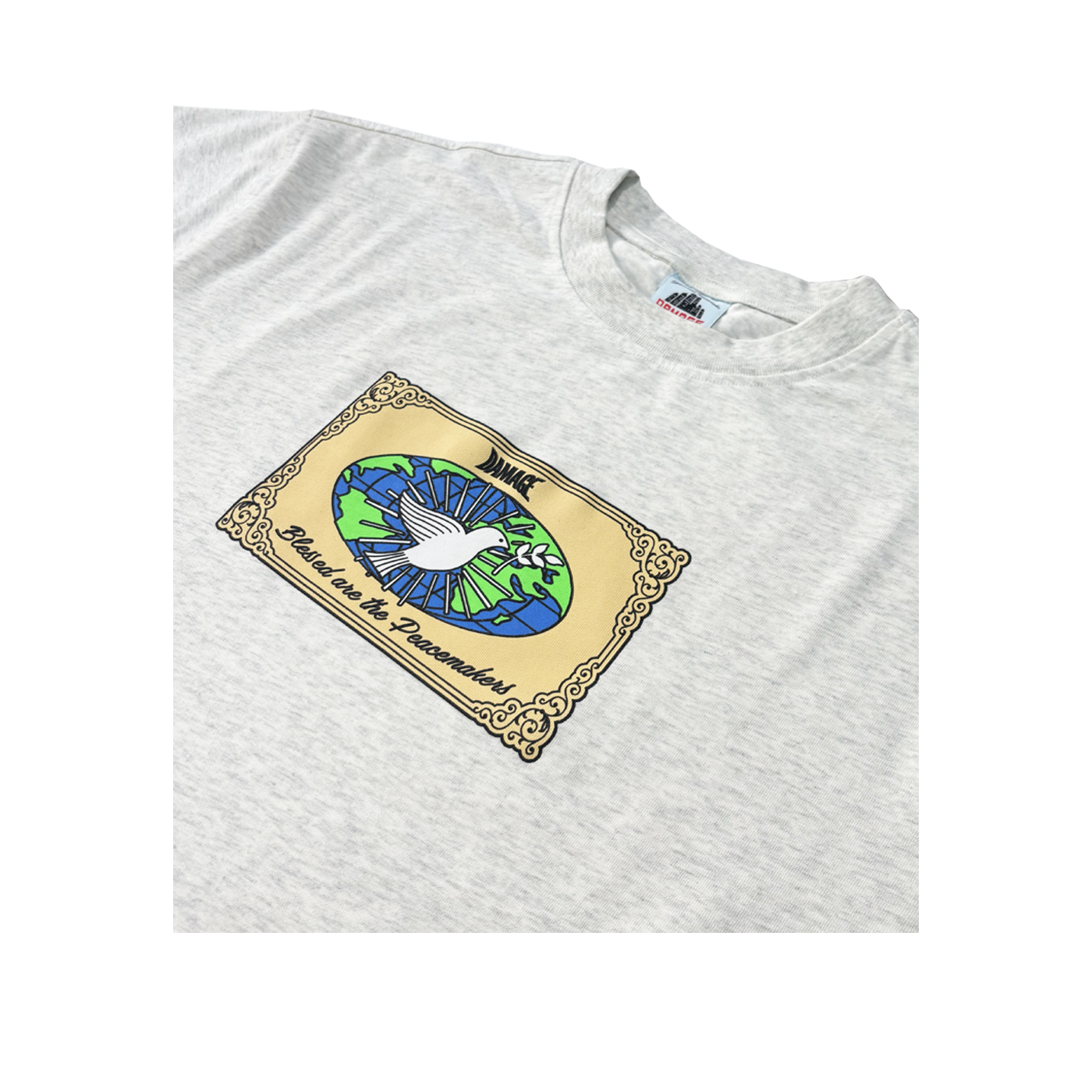 DAMAGE - PEACEMAKERS TEE - ASH GREE