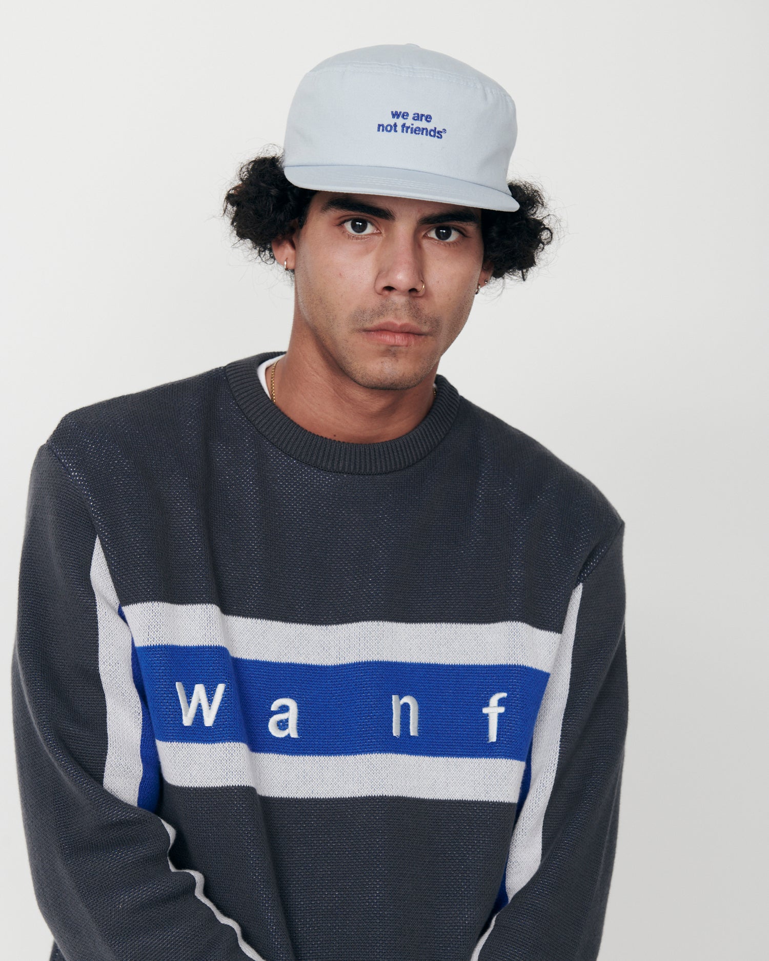 WE ARE NOT FRIENDS - STRIPES BLACK SWEATER