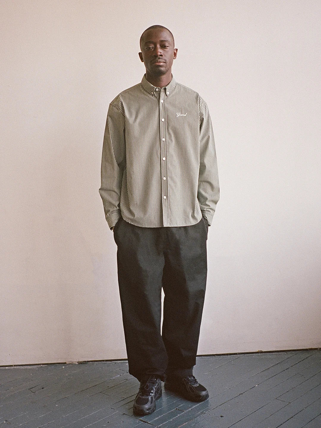 GRAND COLLECTION - BLAIR POPLIN SHIRT - FOREST