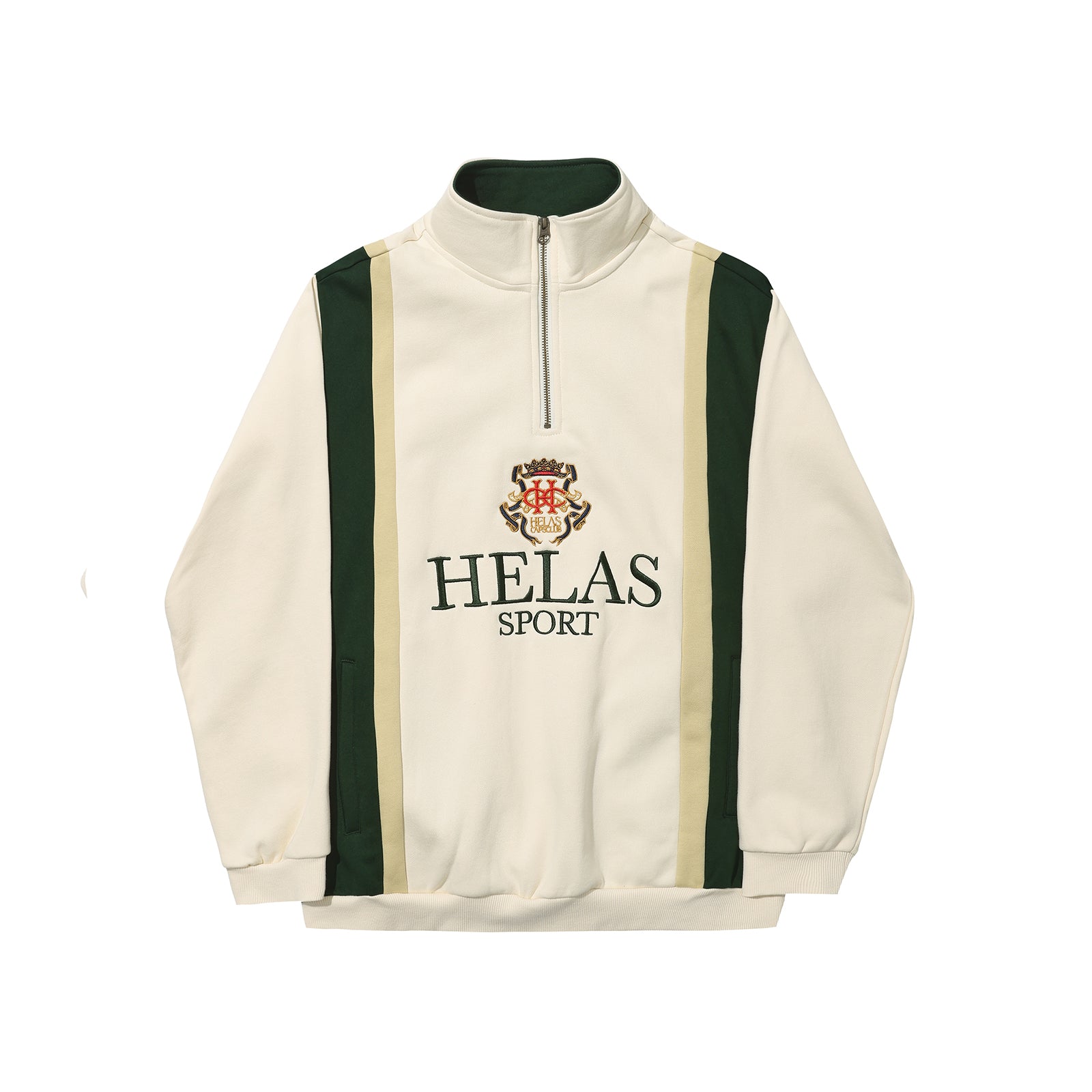 HELAS - COURONNE QUARTER ZIP - LIGHT BEIGE