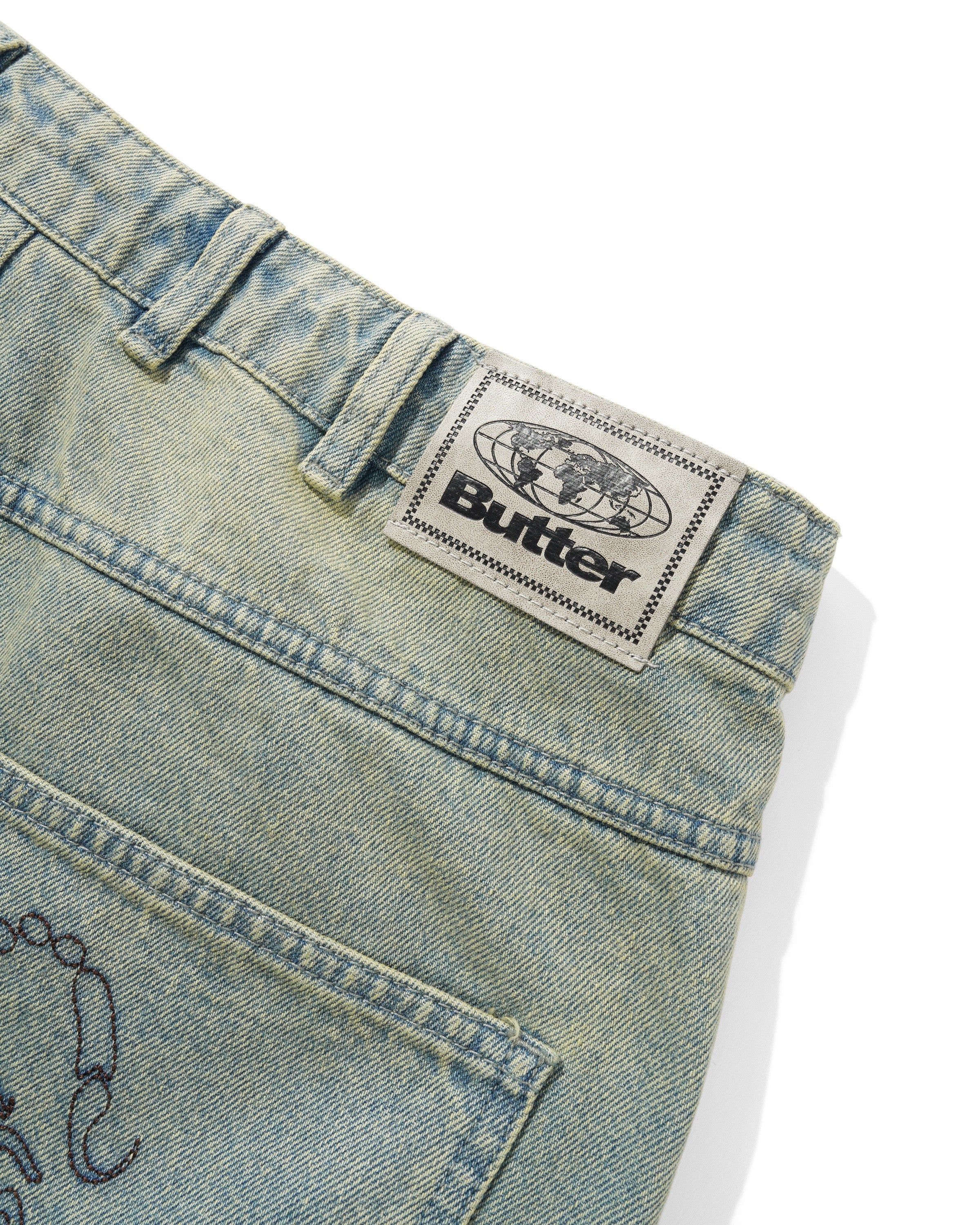 BUTTER - Scorpion Stitch Denim Jeans - Tinted Light Blue
