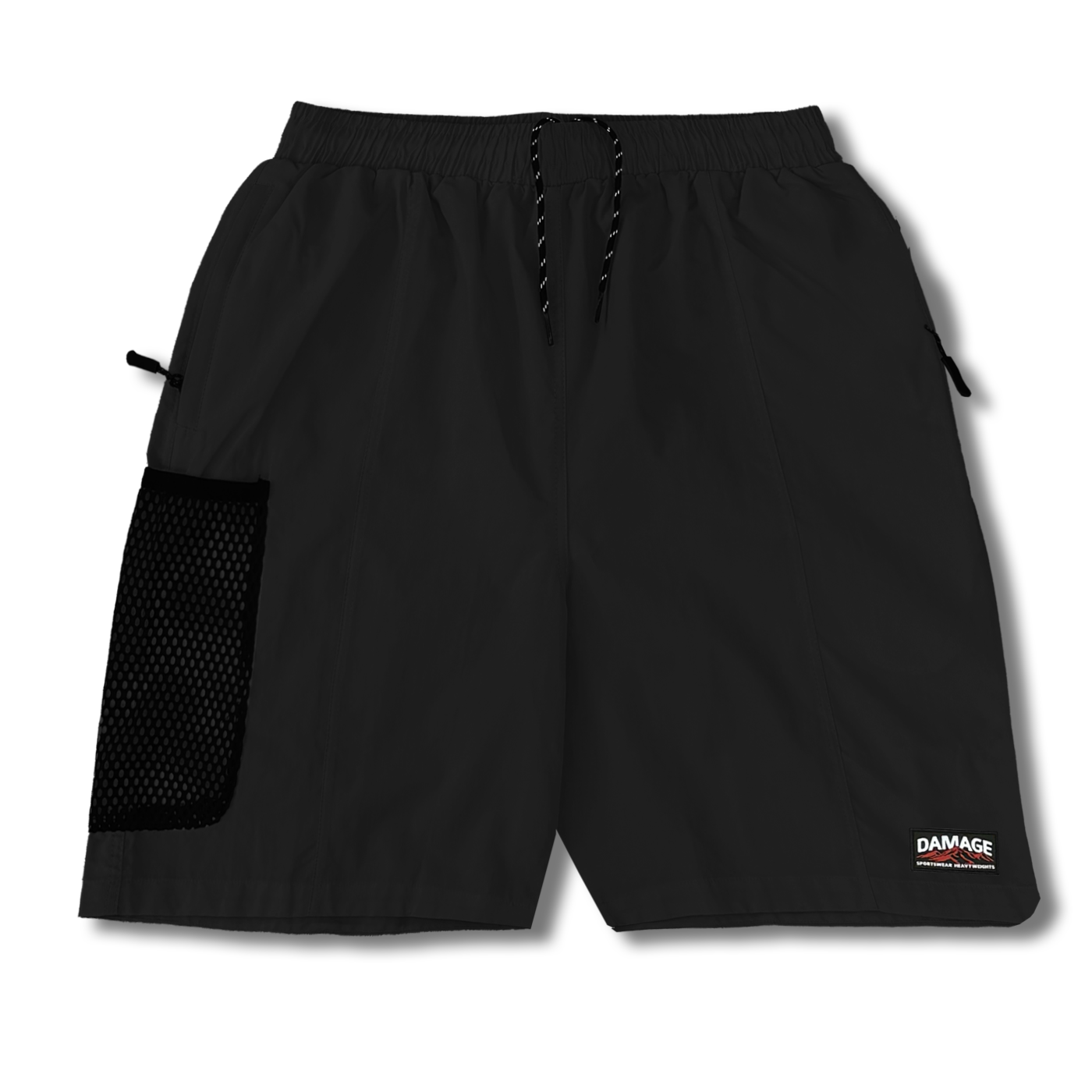 DAMAGE - CAMPSIDE SHORT - BLACK