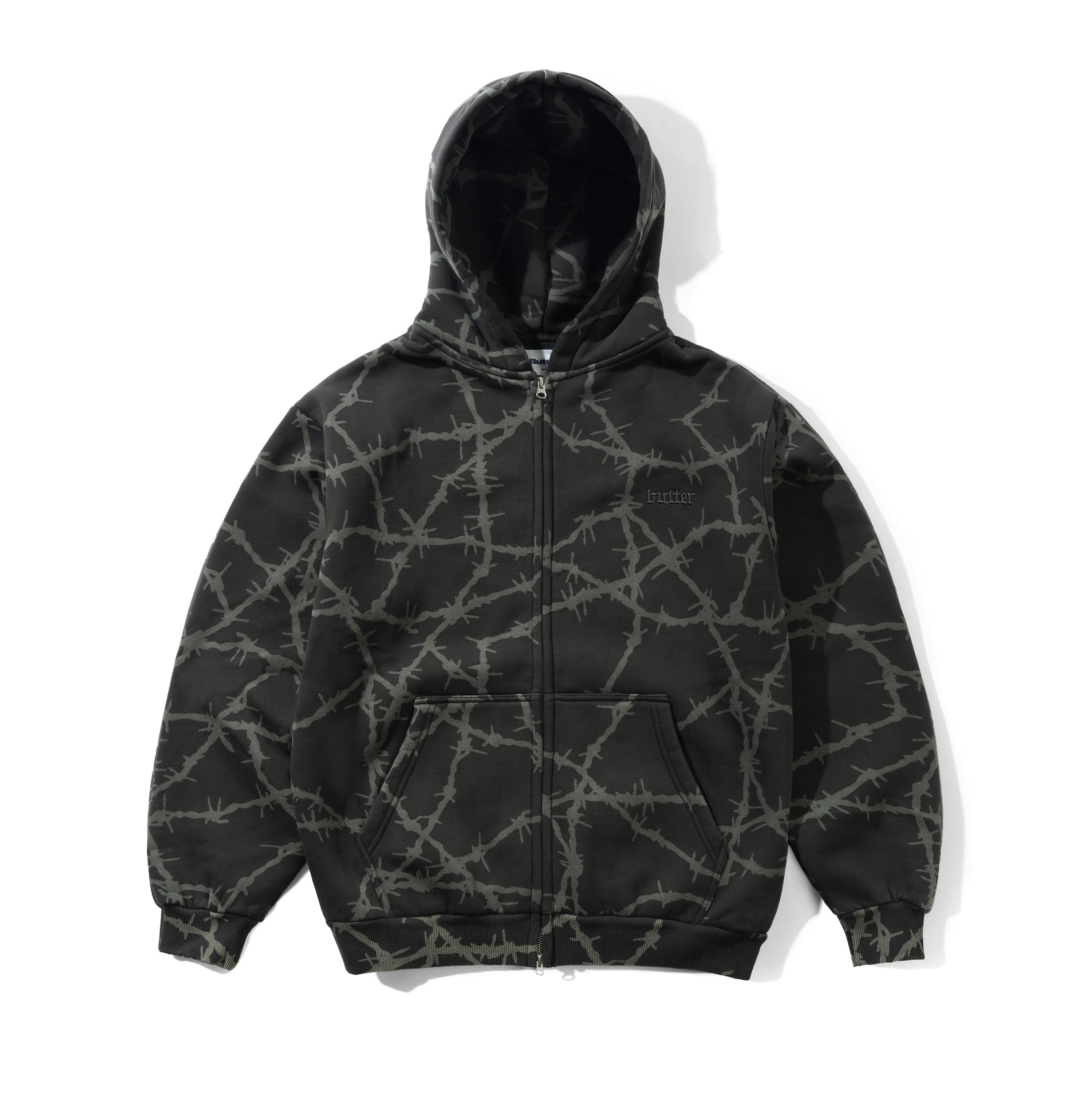 BUTTER - Wired Zip-Thru Hood - Charcoal