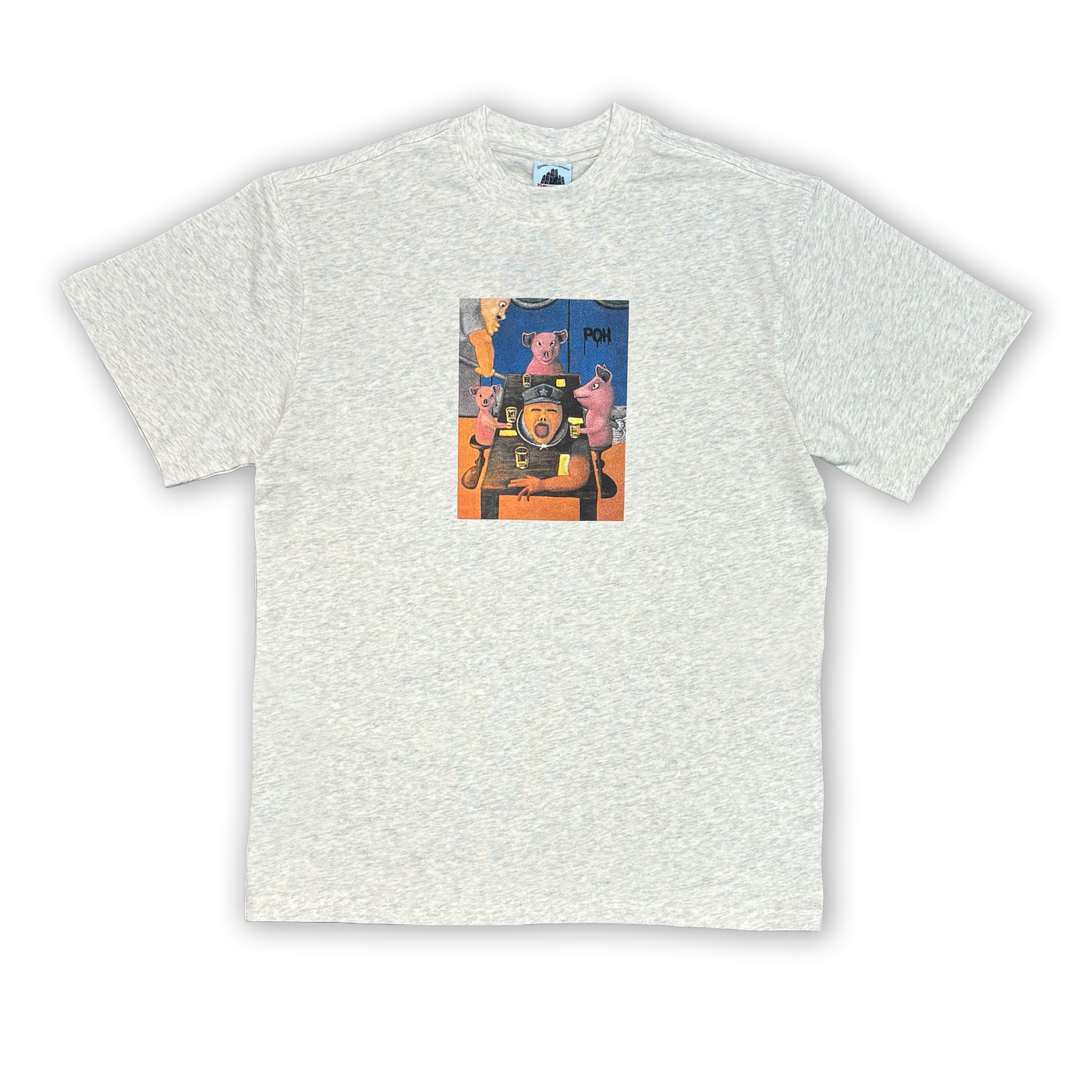 DAMAGE - POH BANQUETE TEE - ASH GREY