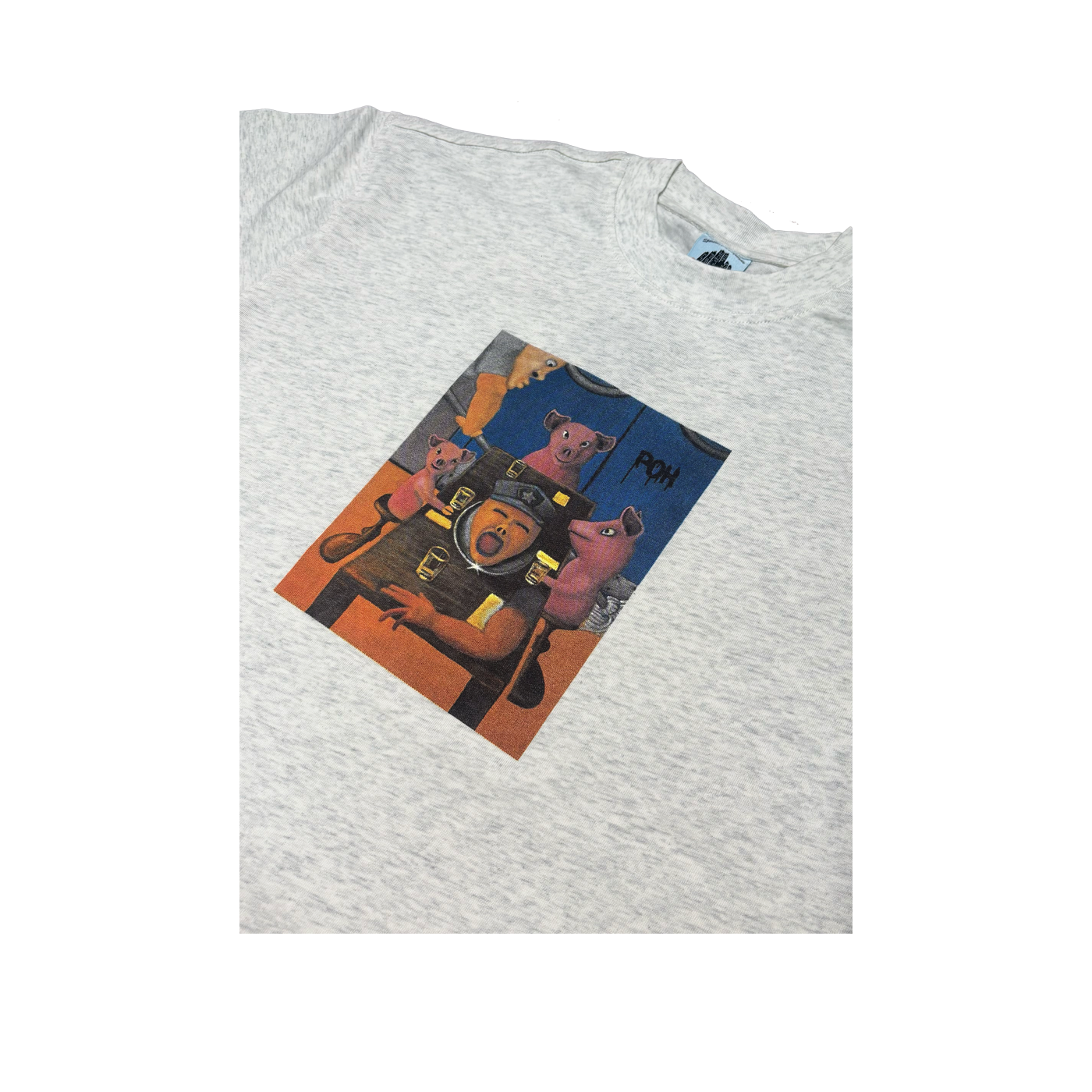 DAMAGE - POH BANQUETE TEE - ASH GREY